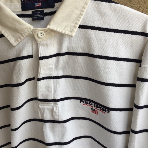 Vintage Polo Sport striped polo - Picture 2 of 7